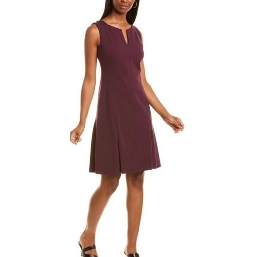 Carlisle New York Sleeveless Purple Ponte A Line Dress Office Business Casual